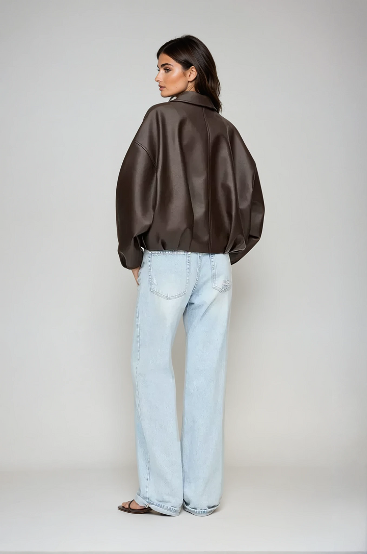 ROSIE | Leather Bomber Jacket