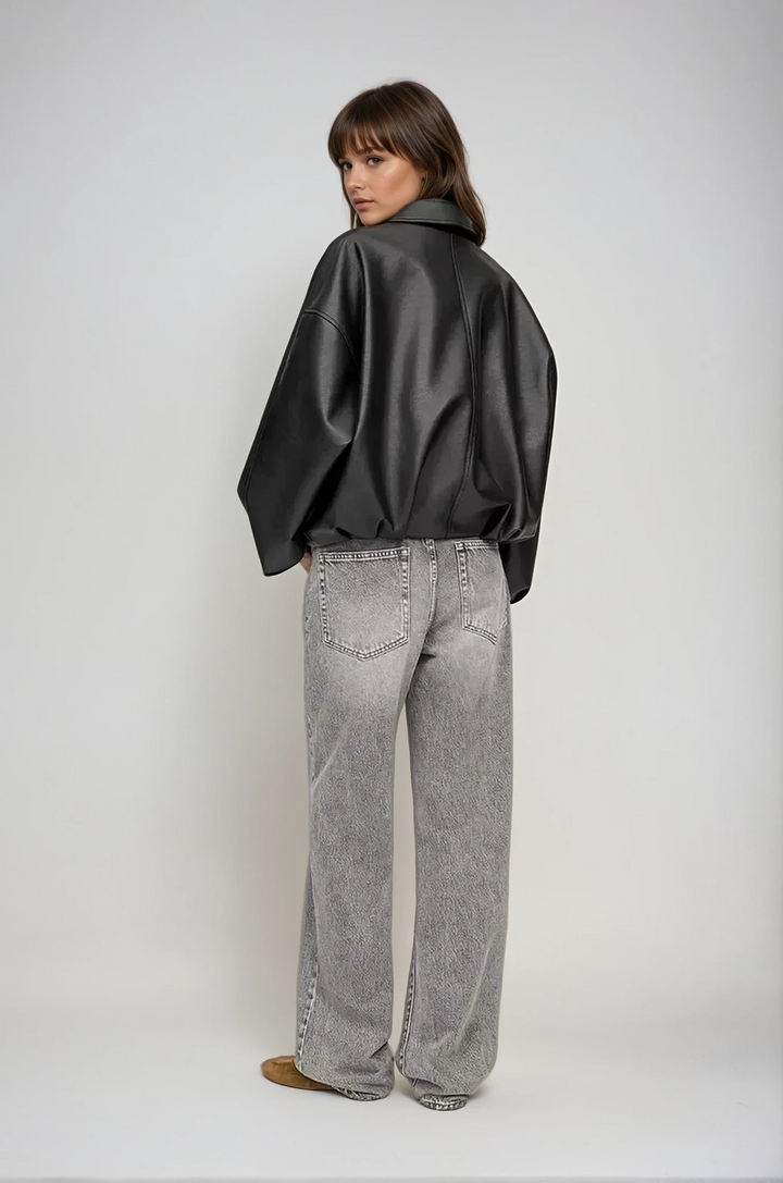 ROSIE | Leather Bomber Jacket