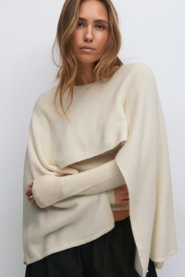 LANA | Knitted Cape Top