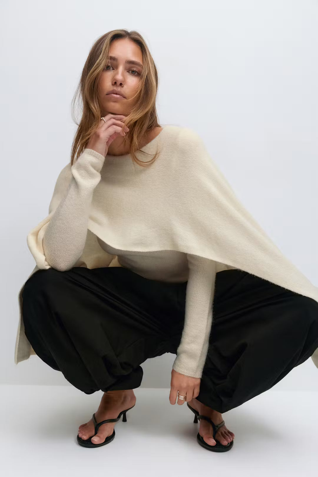 LANA | Knitted Cape Top