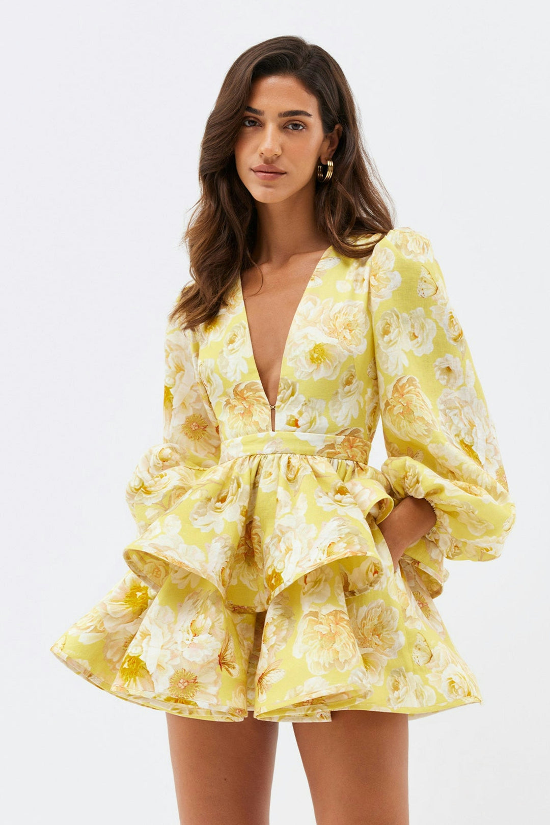 LYNN | Floral Ruffle Dress