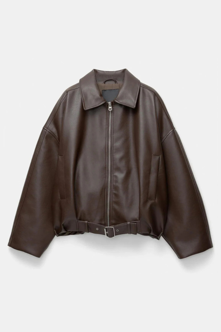 ROSIE | Leather Bomber Jacket