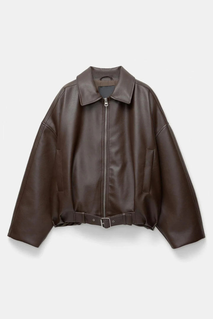 ROSIE | Leather Bomber Jacket