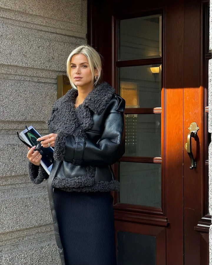 NOELLE | Luxury Leather Coat