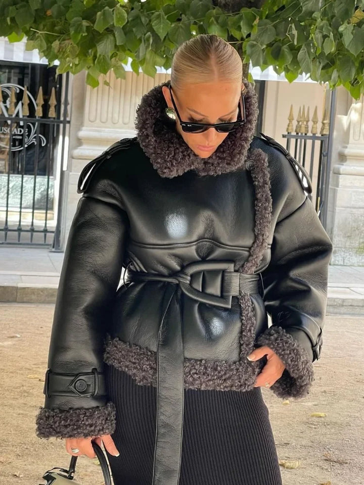 NOELLE | Luxury Leather Coat