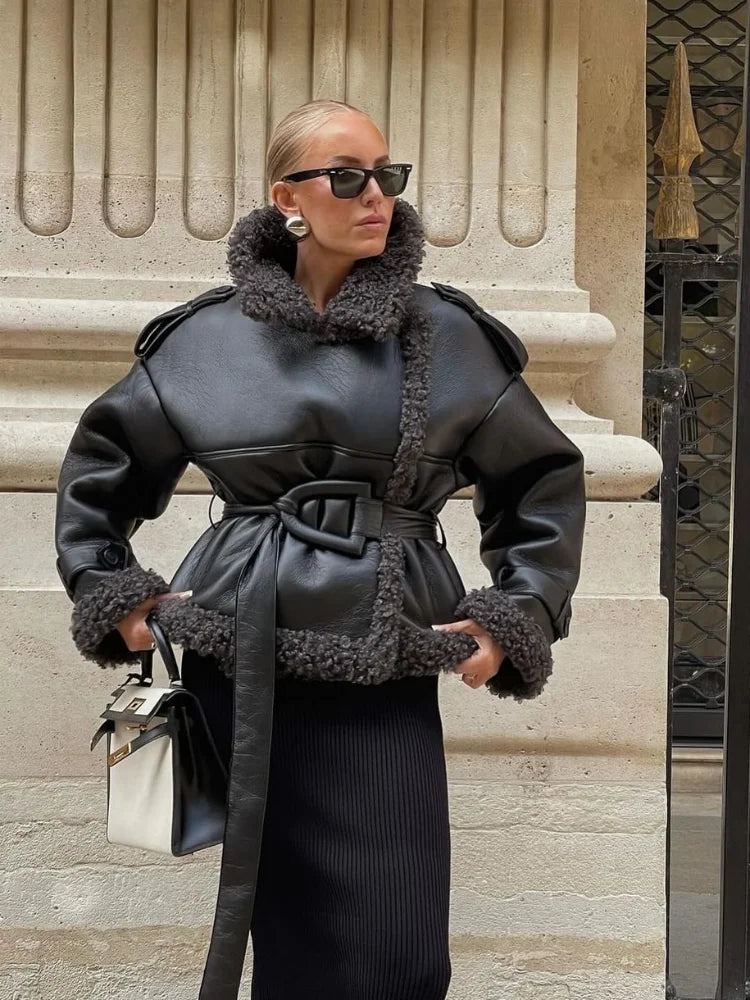 NOELLE | Luxury Leather Coat