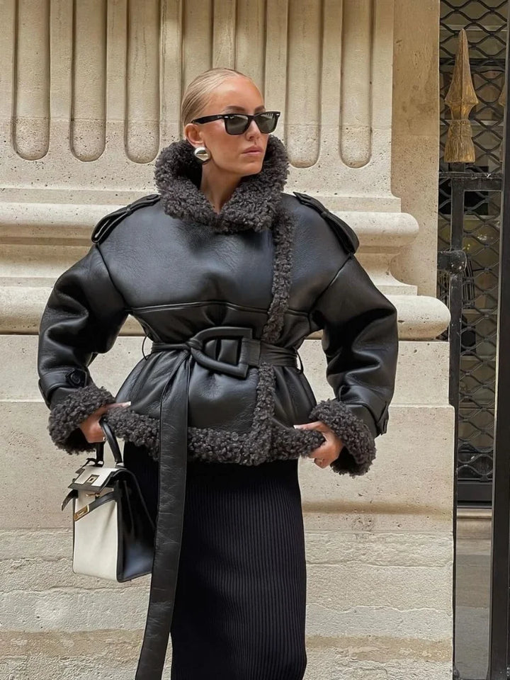 NOELLE | Luxury Leather Coat