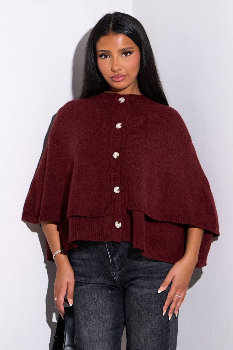 LUNA | Knit Cape Top