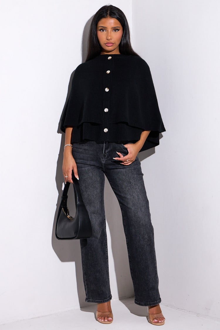 LUNA | Knit Cape Top