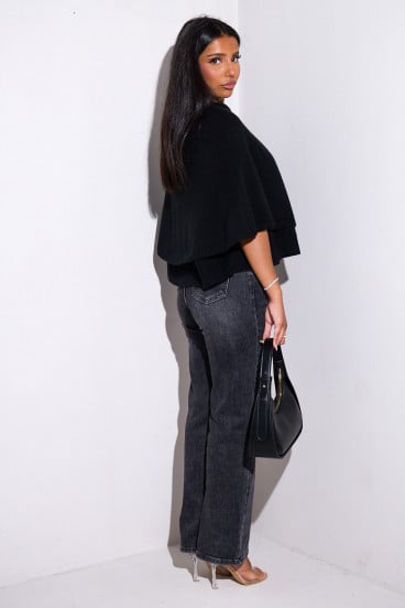 LUNA | Knit Cape Top
