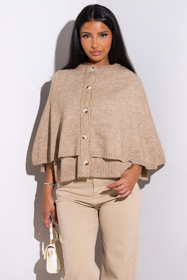 LUNA | Knit Cape Top