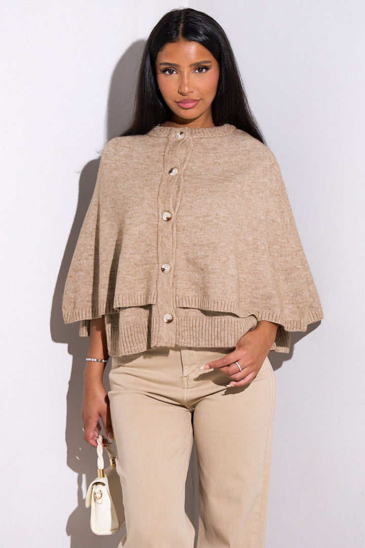 LUNA | Knit Cape Top