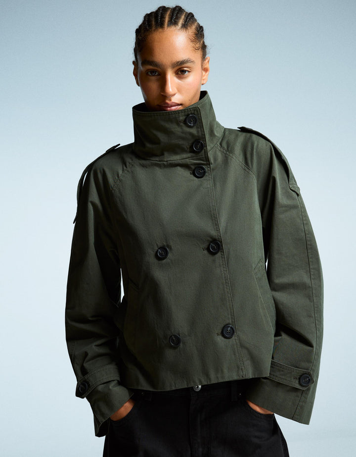 SOFIA | Cropped Trench Coat