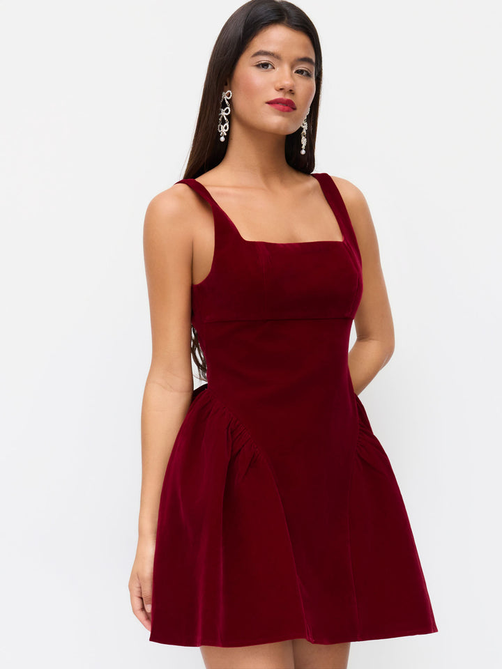VALENTINA | Velvet Mini Dress