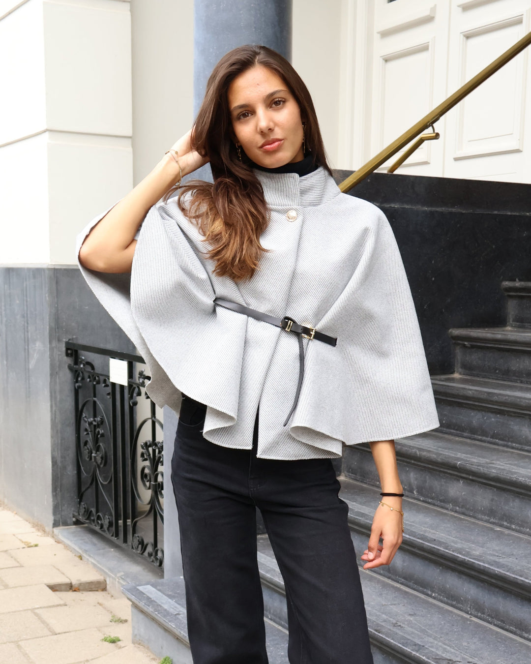 JADE | Elegant Cape Coat