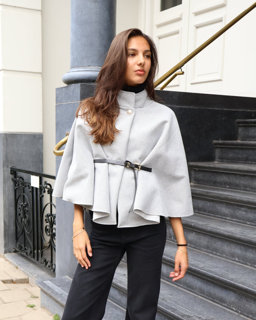 JADE | Elegant Cape Coat