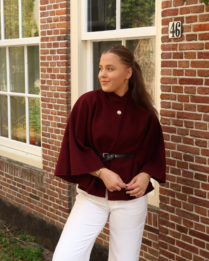 JADE | Elegant Cape Coat