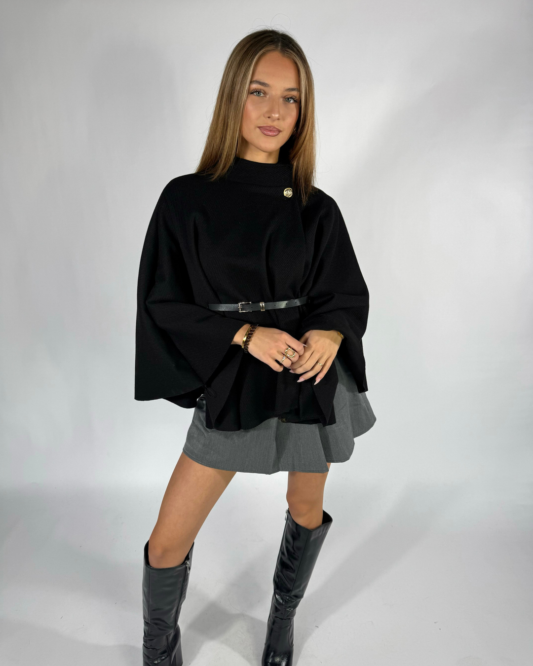 JADE | Elegant Cape Coat