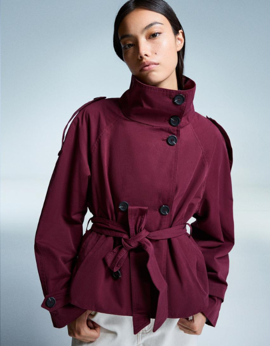 SOFIA | Cropped Trench Coat